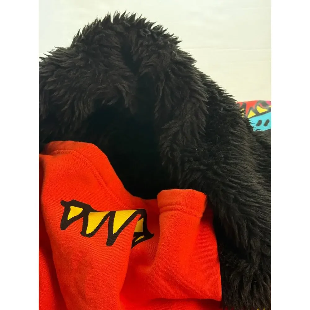 Volcom Big Monster Basic Zip Hoodie All Over Print Sherpa Lined XXL Skate Y2K - Picture 11 of 15